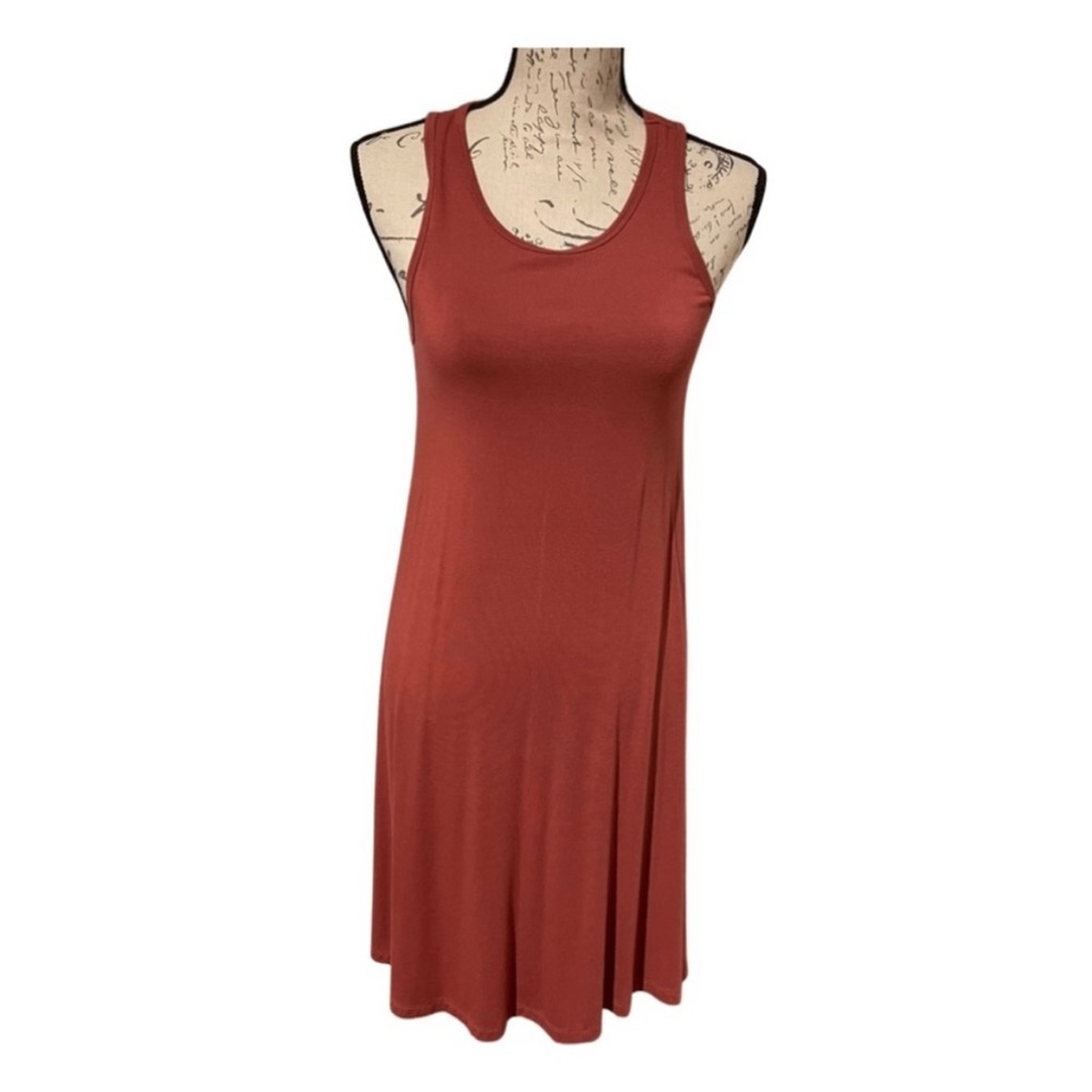 A New Day Scoopneck Tank-Top Midi Dress Mauve Pink Orange Women's Size XS